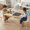 Natural -White Double-Sided 3-in-1 Art Easel with Storage for Children